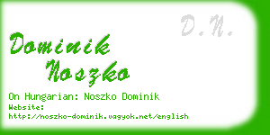 dominik noszko business card